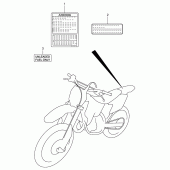 Схема вузла: Інформаційні наклейки для Suzuki RM125