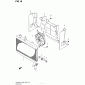 Схема вузла: Радіатор для Suzuki AN400 Burgman (EU analogue of SkyWave)