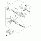 Схема узла: Задний тормозной суппорт для Suzuki AN400 Burgman (EU analogue of SkyWave)