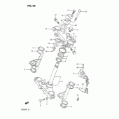 Схема вузла: Рульова траверса для Suzuki DR650 DR650R