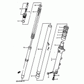 Схема узла: Передняя вилка (Model l e24) для Suzuki GSX-R1100