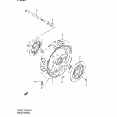 Схема вузла: Переднє колесо Suzuki SV650