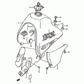 Схема вузла: Паливний бак (Dr350shr) для Suzuki DR350