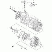 Схема узла: Сцепление для Suzuki DR-Z400 DR-Z400E