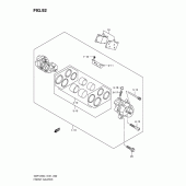 Схема вузла: Передній гальмівний супорт (Gsf1250l1 e24) для Suzuki GSF1250 Bandit