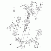Схема узла: Рулевая траверса (Sv650k3/uk3/k4/uk4/k5/uk5/k6/uk6/k7/uk7/ak7/uak7) для Suzuki SV650