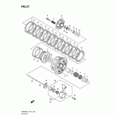Схема узла: Сцепление для Suzuki GSF650 Bandit S