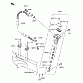Схема узла: Задний тормозной цилиндр для Suzuki RM-Z250