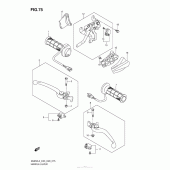 Схема вузла: Ручки керма (An650Zl3 E28) для Suzuki AN650 Burgman (EU analogue of SkyWave)