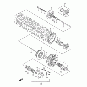 Схема вузла: Зчеплення Suzuki VL1500 Intruder LC