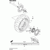 Схема узла: Заднее колесо (Gsx-R1000L6 E33) для Suzuki GSX-R1000