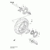 Схема вузла: Заднє колесо Suzuki GSX-R1000