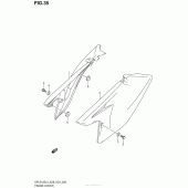 Схема узла: Боковые панели для Suzuki DR-Z125 DR-Z125L