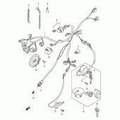 Схема вузла: Електропроводка (Model t/v/w/x/y/k1/k2/k3) для Suzuki LS650 Savage