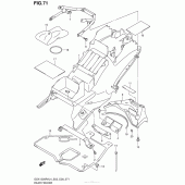Схема вузла: Rear Fender (Gsx1300Ral4 E03) для Suzuki GSX1300 Hayabusa