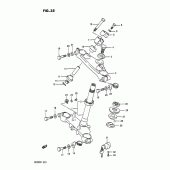 Схема узла: Рулевая траверса (Model h/j/k/m) для Suzuki DR200 DR200
