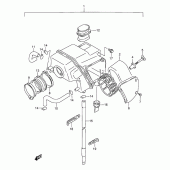 Схема вузла: Повітряний фільтр для Suzuki DR650 DR650RE