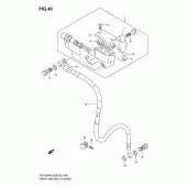 Схема узла: Передний тормозной цилиндр для Suzuki DR-Z250