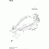 Схема вузла: Бічні панелі (An400Al4 E33) для Suzuki AN400 Burgman (EU analogue of SkyWave)