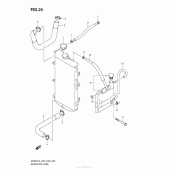 Схема вузла: Патрубок системи охолодження для Suzuki AN650 Burgman (EU analogue of SkyWave)