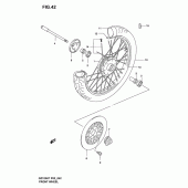 Схема узла: Переднее колесо для Suzuki GZ125 Marauder