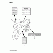 Схема вузла: Інформаційні наклейки для Suzuki GSX1250