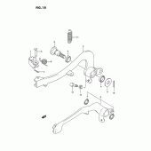Схема вузла: Заднє гальмо для Suzuki RM125