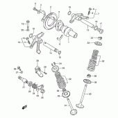 Схема вузла: Розподільний вал & Клапан для Suzuki LS650 Savage