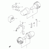 Схема вузла: Поворотники (Model w/x e6) для Suzuki DF200