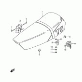 Схема узла: Сиденье для Suzuki TS125
