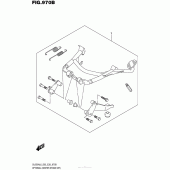 Схема узла: Центральная подставка для Suzuki DL650 V-Strom