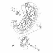 Схема узла: Переднее колесо для Suzuki DR125