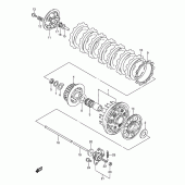 Схема узла: Сцепление (Model j/k/l/m) для Suzuki GSX600 Katana