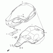 Схема вузла: Багажник для шолома (Model k2/k3) для Suzuki UH150 Burgman