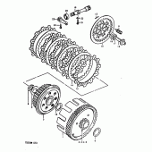 Схема вузла: Зчеплення (f.no.151092) для Suzuki TS125