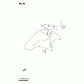 Схема узла: Переднее крыло (Model k3) для Suzuki GS500