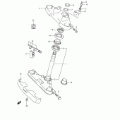 Схема вузла: Кронштейн передньої вилки (Model k2/k3/k4) для Suzuki VL250 Intruder LC
