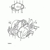 Схема узла: Крышки картера для Suzuki TS250