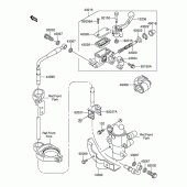 Схема вузла: Передній гальмівний циліндр Suzuki RM100