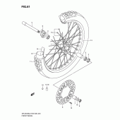 Схема вузла: Переднє колесо Suzuki DR-Z400 DR-Z400S
