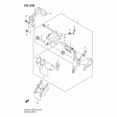 Схема вузла: Задній гальмівний супорт (Model k5/k6) для Suzuki RM125
