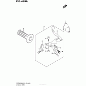 Схема вузла: Ліва ручка керма для Suzuki DR-Z400 DR-Z400SM