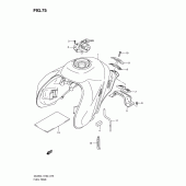 Схема вузла: Паливний бак (Dl650l1 e19) ​​для Suzuki DL650 V-Strom