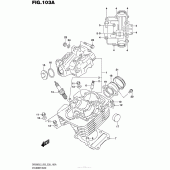 Схема вузла: Головка циліндра для Suzuki DR200 DR200S