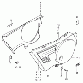 Схема вузла: Бічні панелі (Ts125ert e18, e22, e24) для Suzuki TS125
