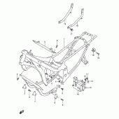 Схема узла: Рама (Model p/r/s/t) для Suzuki GSX600 Katana