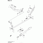 Схема вузла: Заднє гальмо для Suzuki VL800 Boulevard C50C