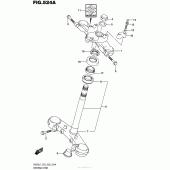 Схема вузла: Рульова траверса для Suzuki SV650