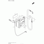 Схема вузла: Акумулятор для Suzuki TU250
