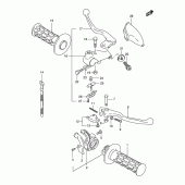 Схема узла: Ручки руля для Suzuki DR125